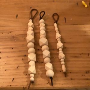 Wooden beaded key chains